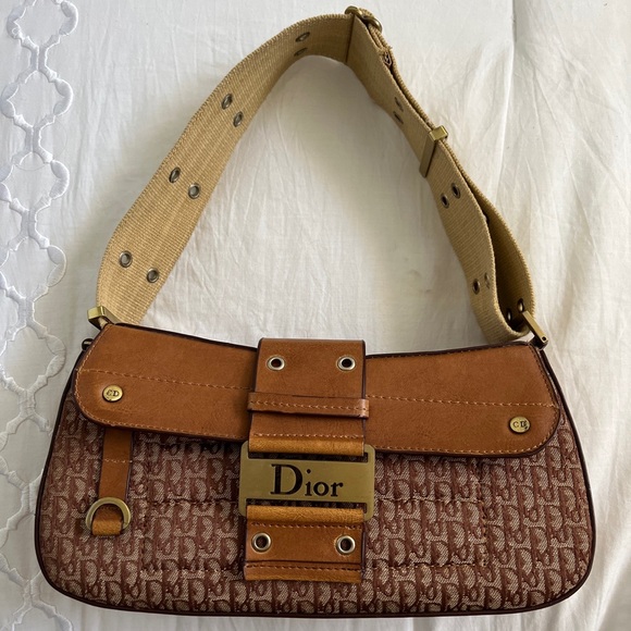 Dior Handbags - Christian Dior by John Galliano Street Chic Columbus Bag Brown Vintage Purse